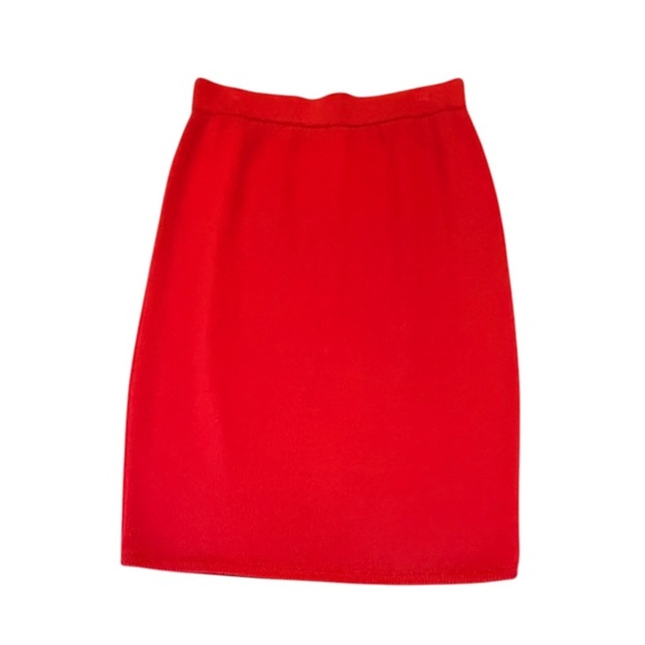 St John Red Women's Sweater Pencil Midi Skirt Size 10/Medium MSRP $525 - Picture 1 of 8